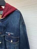Balenciaga embroidered denim hooded jacket - Image 5