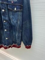 Balenciaga embroidered denim hooded jacket - Image 7