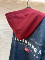 Balenciaga embroidered denim hooded jacket - Image 15