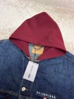 Balenciaga embroidered denim hooded jacket - Image 14