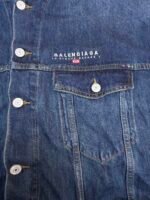 Balenciaga embroidered denim hooded jacket - Image 12