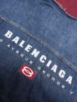 Balenciaga embroidered denim hooded jacket - Image 11