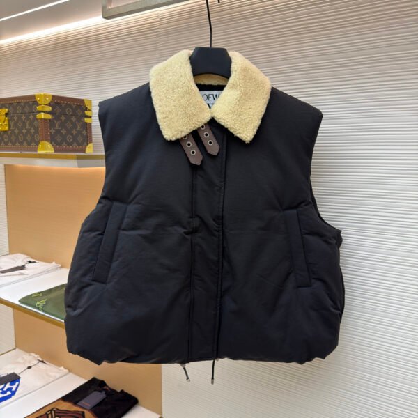 Loewe Lamb Collar Splicing Tie Decorative Vest [Women's]