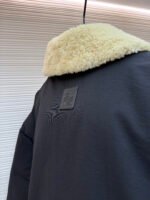 Loewe Lamb Collar Splicing Tie Decorated Down Jacket [Women's] - Image 14