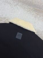 Loewe Lamb Collar Splicing Tie Decorated Down Jacket [Women's] - Image 12