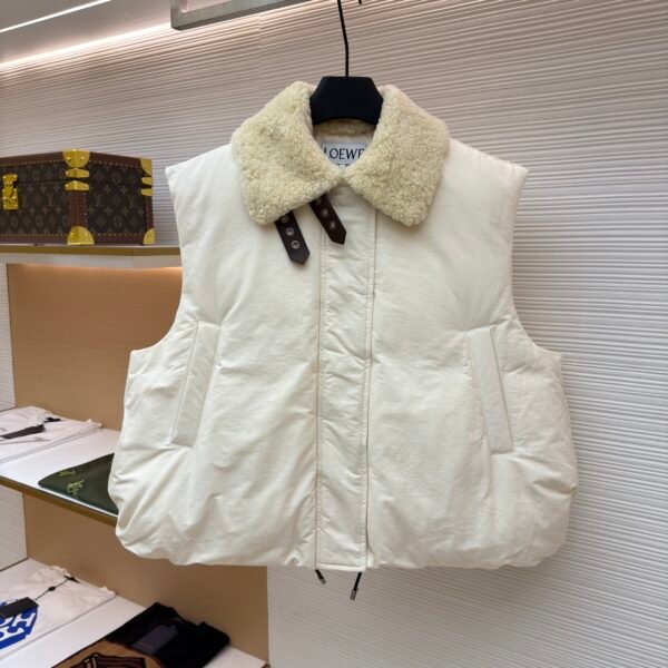 Loewe Lamb Collar Splicing Tie Decorative Vest [Women's]