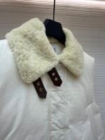 Loewe Lamb Collar Splicing Tie Decorative Vest [Women's] - Image 15