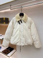 Loewe Lamb Collar Splicing Tie Decorated Down Jacket [Women's]