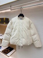 Loewe Lamb Collar Splicing Tie Decorated Down Jacket [Women's] - Image 3