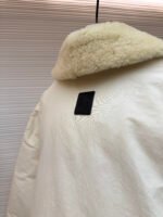 Loewe Lamb Collar Splicing Tie Decorated Down Jacket [Women's] - Image 14