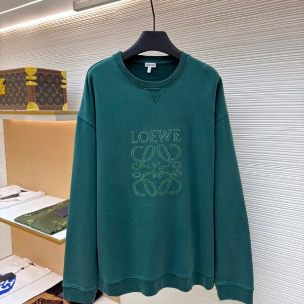 Loewe Anagram embroidered hooded sweater