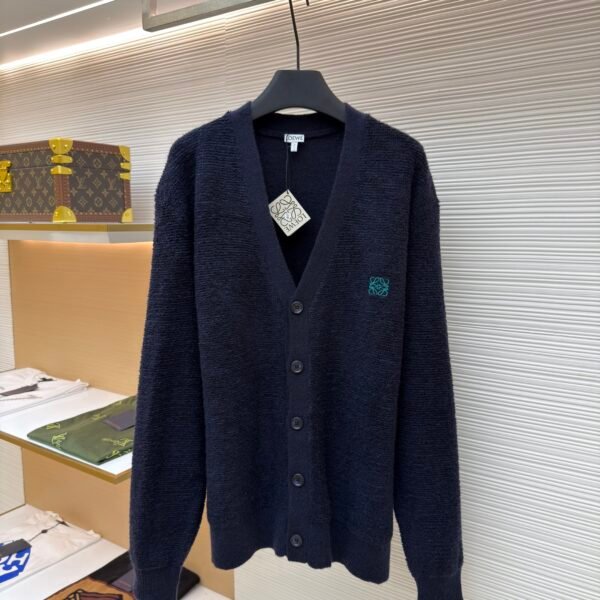 Loewe Anagram embroidered cardigan sweater