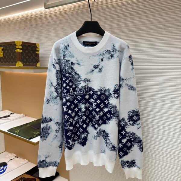Louis Vuitton blue and white gradient sweater