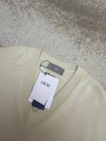 Dior lettering embroidered sleeveless sweater vest - Image 14