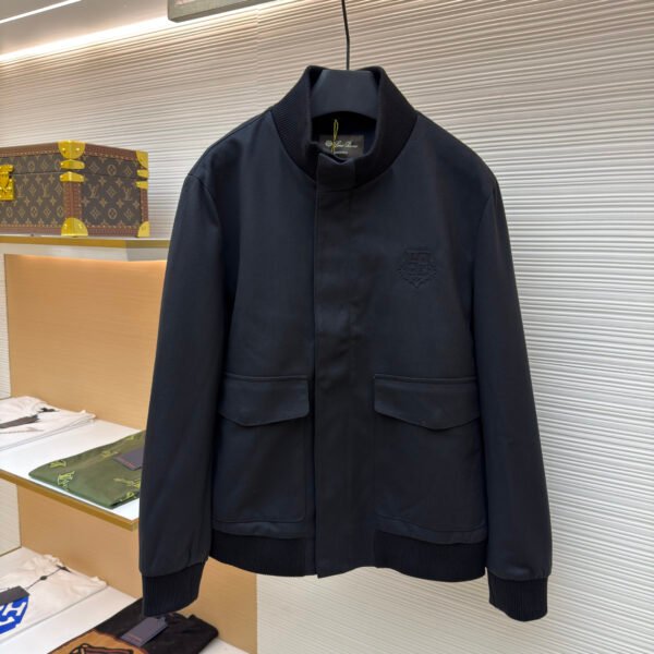 Loro Piana cashmere jacket with pockets and stand-up collar