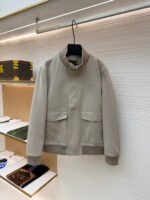 Loro Piana cashmere jacket with pockets and stand-up collar