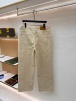 Louis Vuitton all-over embossed denim trousers - Image 2