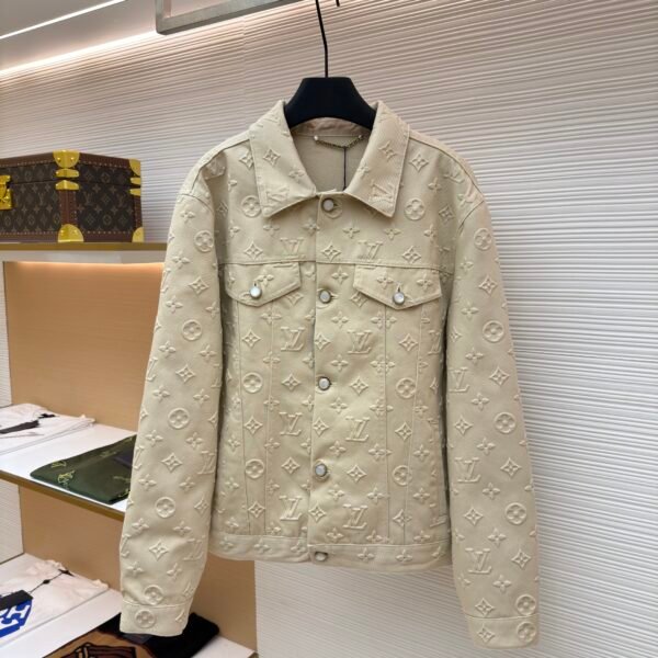 Louis Vuitton all-over embossed denim jacket