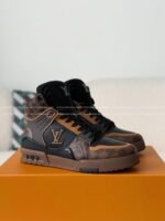 Louis Vuitton Trainer Classic Printed High-Top Sneakers