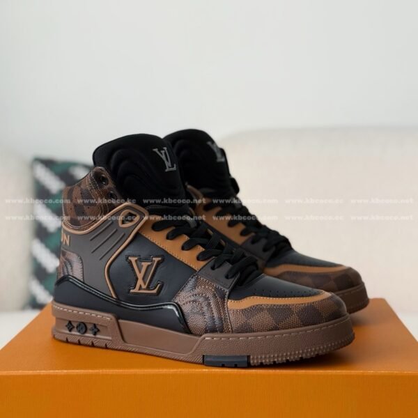 Louis Vuitton Trainer Classic Printed High-Top Sneakers