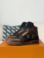 Louis Vuitton Trainer Classic Printed High-Top Sneakers - Image 2