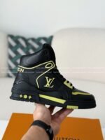 Louis Vuitton Trainer Classic Printed High-Top Sneakers - Image 11