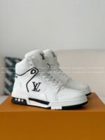 Louis Vuitton Trainer Classic Printed High-Top Sneakers