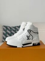 Louis Vuitton Trainer Classic Printed High-Top Sneakers - Image 2