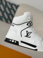 Louis Vuitton Trainer Classic Printed High-Top Sneakers - Image 9