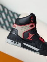 Louis Vuitton Trainer Classic Printed High-Top Sneakers - Image 12
