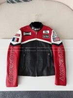 Givenchy ss23 Contrast Color Zipper Stand Collar Leather Jacket