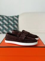 Hermes Faux Suede Loafers