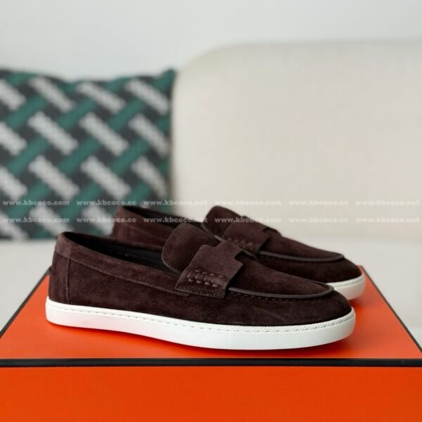 Hermes Faux Suede Loafers