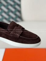 Hermes Faux Suede Loafers - Image 7
