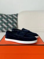 Hermes Faux Suede Loafers