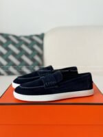 Hermes Faux Suede Loafers - Image 2