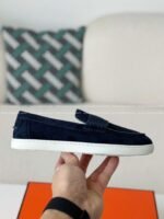 Hermes Faux Suede Loafers - Image 8