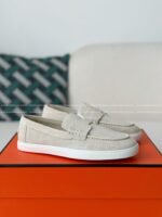 Hermes Faux Suede Loafers