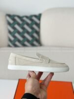 Hermes Faux Suede Loafers - Image 8