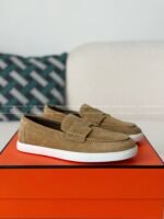 Hermes Faux Suede Loafers