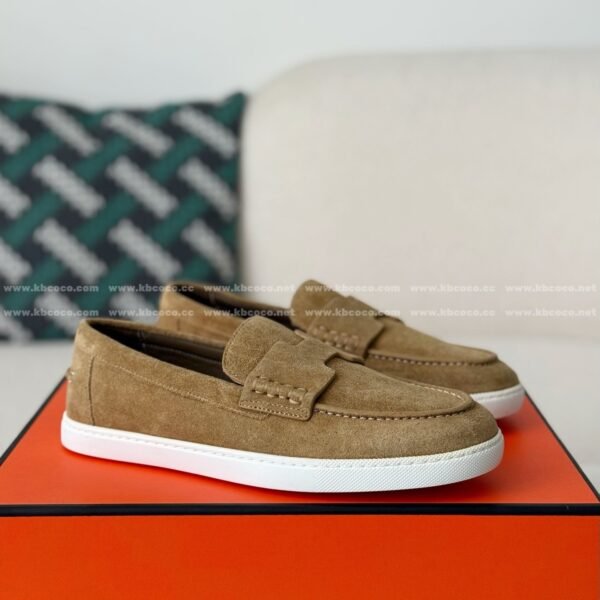 Hermes Faux Suede Loafers