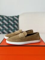Hermes Faux Suede Loafers - Image 2