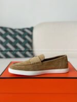 Hermes Faux Suede Loafers - Image 10