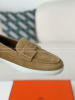 Hermes Faux Suede Loafers - Image 7