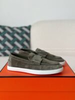 Hermes Faux Suede Loafers