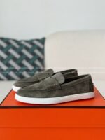 Hermes Faux Suede Loafers - Image 2