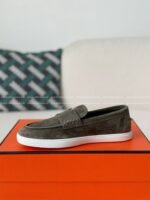 Hermes Faux Suede Loafers - Image 10