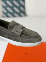 Hermes Faux Suede Loafers - Image 7