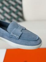Hermes Faux Suede Loafers - Image 7