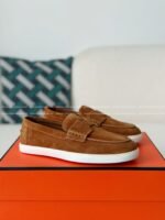 Hermes Faux Suede Loafers